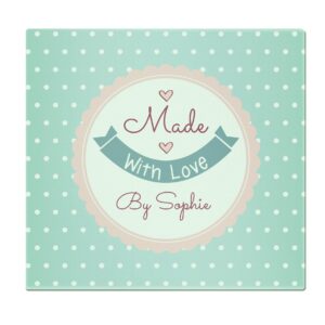 Personalised Made with Love Glass Chopping Board/Worktop Saver: 6 - Chopping Boards By Gift Moments