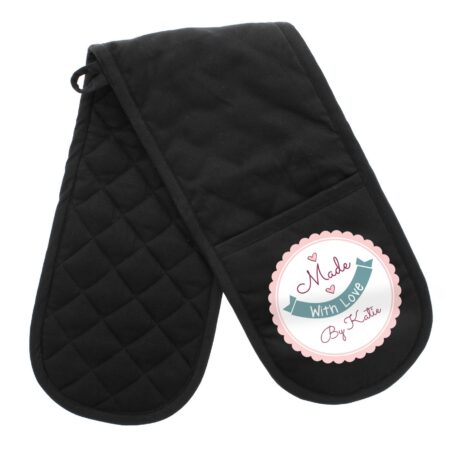 Personalised made love oven gloves