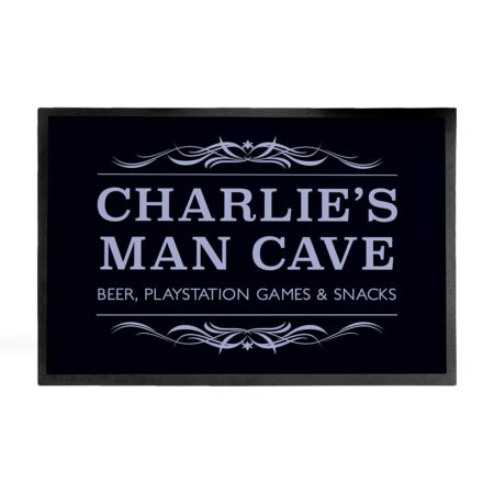 Personalised Man Cave Rubber Doormat: 2 - Doormats By Gift Moments