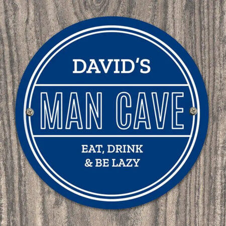 Personalised man cave heritage plaque