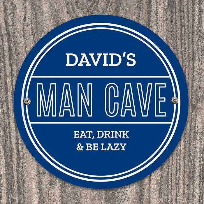 Personalised man cave heritage plaque