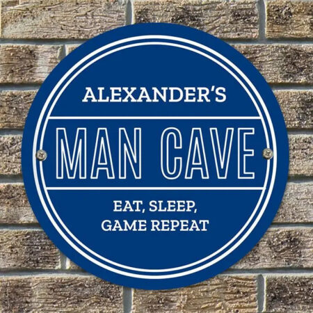 Personalised man cave heritage plaque