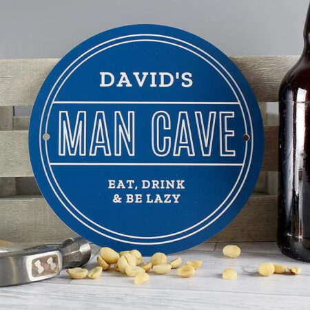 Personalised man cave heritage plaque