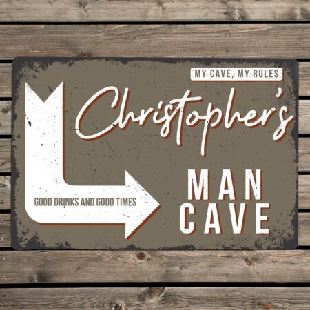 Personalised man cave metal sign