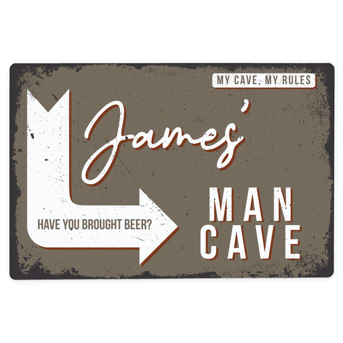 Personalised man cave metal sign
