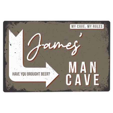 Personalised man cave metal sign