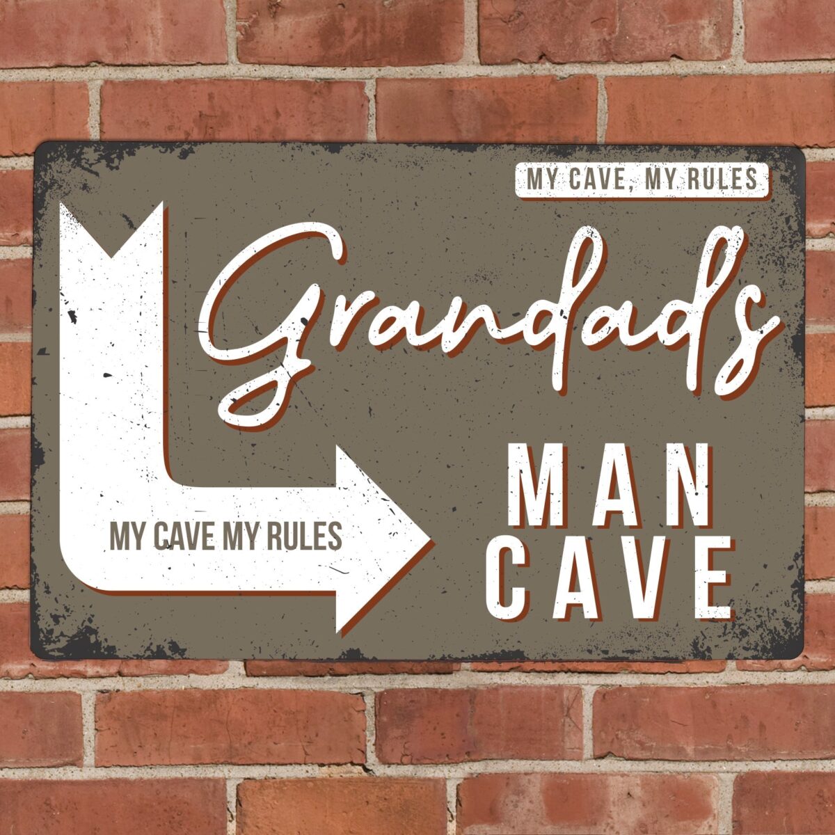 Personalised man cave metal sign