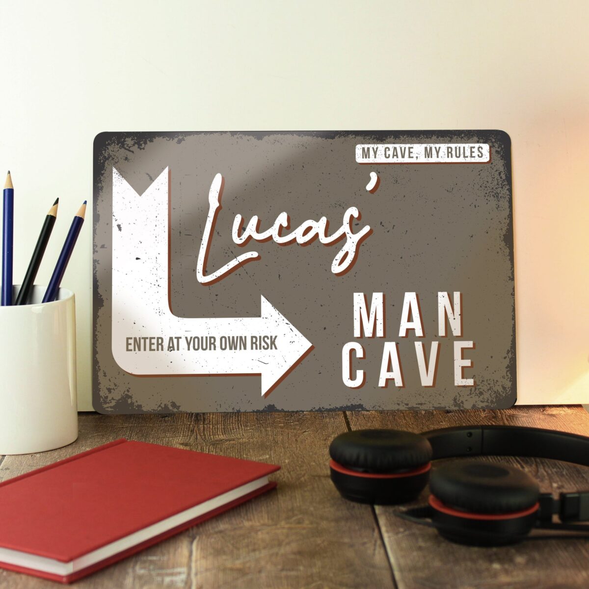 Personalised man cave metal sign
