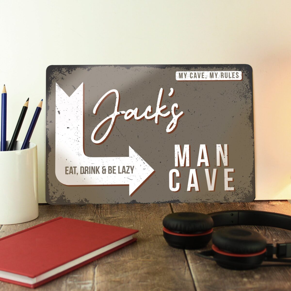 Personalised man cave metal sign