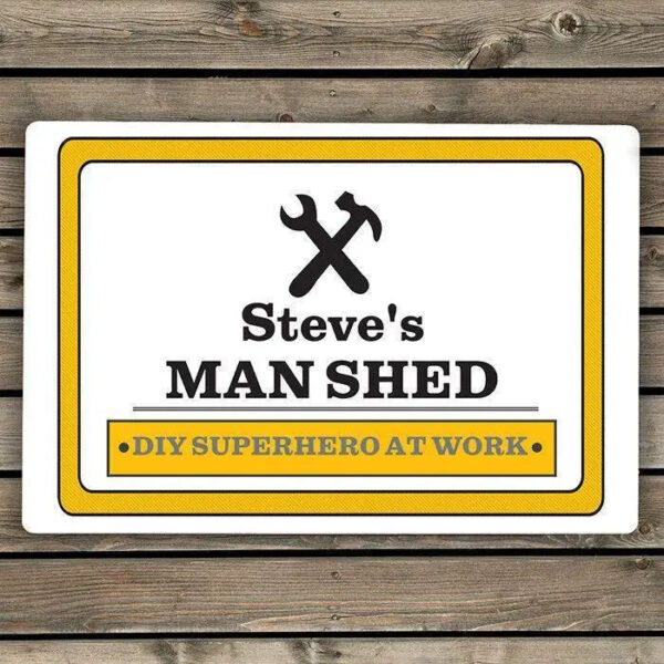 Personalised Man At Work Sign: 1 - Signs & Plaques By Gift Moments