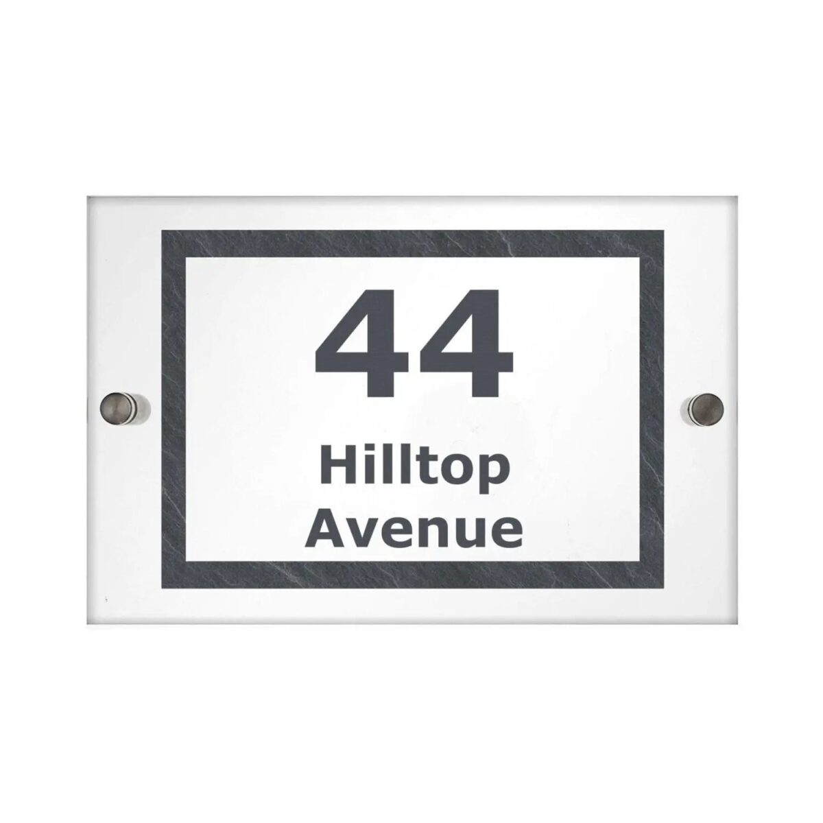 Personalised Marble Acrylic House Sign: 3 - House Signs By Gift Moments