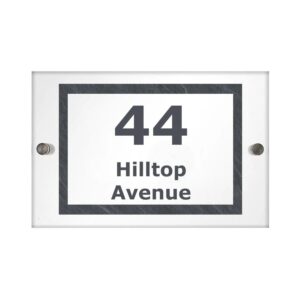 Personalised Marble Acrylic House Sign: 3 - House Signs By Gift Moments