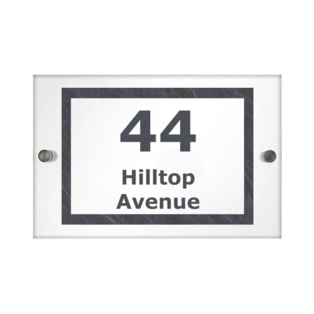 Personalised Marble Acrylic House Sign: 3 - House Signs By Gift Moments