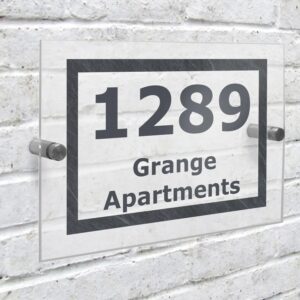 Personalised Marble Acrylic House Sign: 2 - House Signs By Gift Moments
