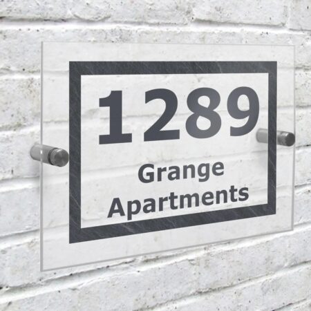 Personalised Marble Acrylic House Sign: 2 - House Signs By Gift Moments