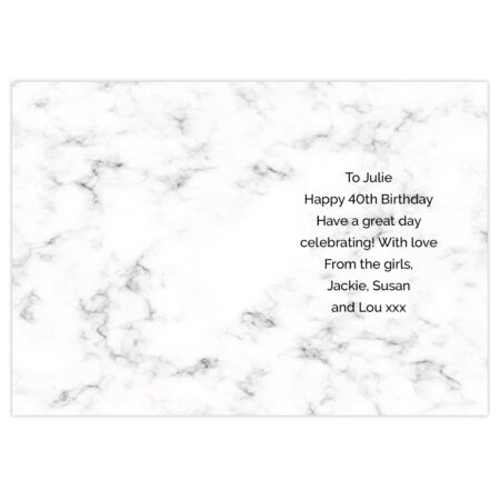 Personalised Marble and Rose Gold Birthday Card: 3 - Greeting Cards By Gift Moments