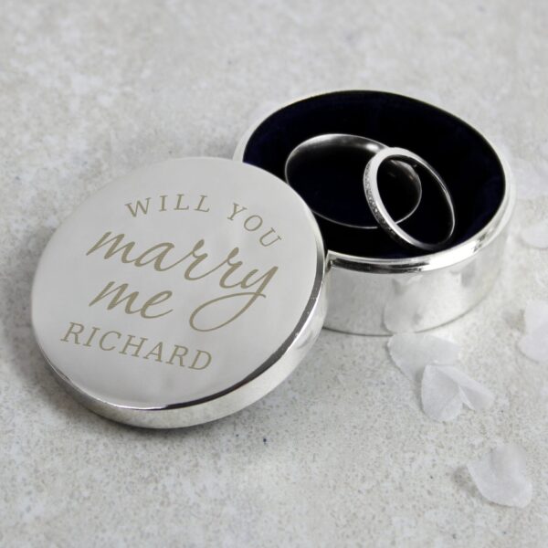 Personalised Will You Marry Me Ring Box: 1 - Trinket Boxes By Gift Moments