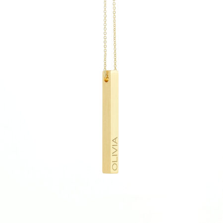 Personalised Matt Vertical Bar Necklaces: 7 - Necklaces By Gift Moments