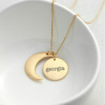 Personalised Matte Moon and Sun Necklace: 1 - Necklaces By Gift Moments