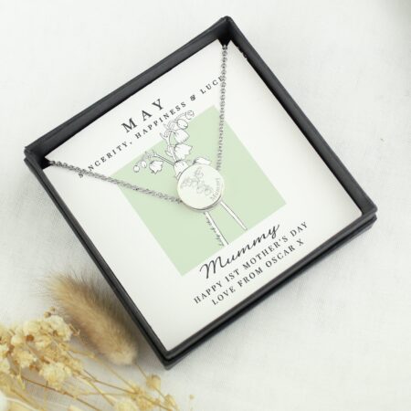 Personalised May Birth Flower Necklace and Box: 2 - Necklaces By Gift Moments