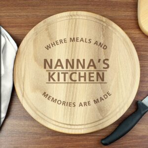 Personalised ’Meals and Memories’ Round Chopping Board: 5 - Chopping Boards By Gift Moments