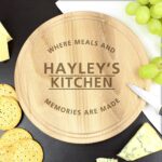 Personalised ’Meals and Memories’ Round Chopping Board: 1 - Chopping Boards By Gift Moments