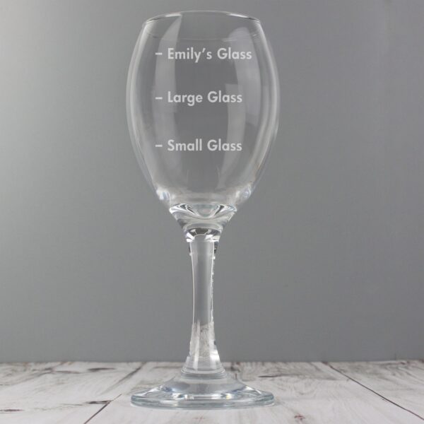Personalised Measures Wine Glass: 2 - Wine Glasses By Gift Moments