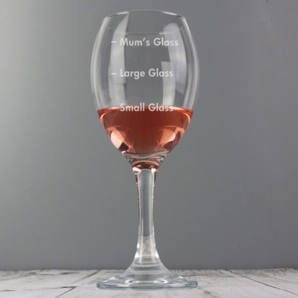 Personalised Measures Wine Glass: 1 - Wine Glasses By Gift Moments
