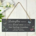 Personalised Memorial Butterflies Appear Slate Hanging Ornament: 1 - Signs & Plaques By Gift Moments
