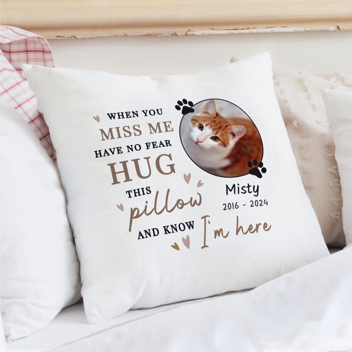 Personalised Memorial Pet Photo Upload Cushion: 2 - Cushions By Gift Moments