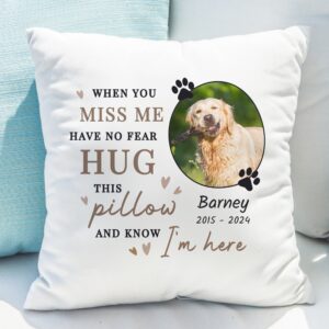 Personalised Memorial Pet Photo Upload Cushion: 1 - Cushions By Gift Moments