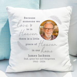 Personalised Memorial Photo Upload Cushion: 1 - Cushions By Gift Moments