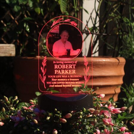 Personalised Memorial Photo Upload Outdoor Solar Light: 7 - Solar Lights By Gift Moments