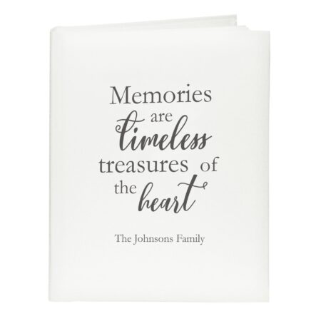 Personalised ’Memories are Timeless’ Traditional Photo Album: 5 - Photo Albums By Gift Moments