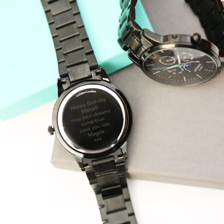 Personalised mens architect apollo watch black