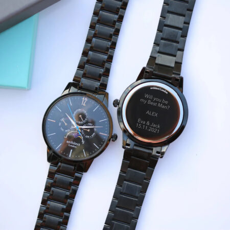 Personalised mens architect apollo watch black