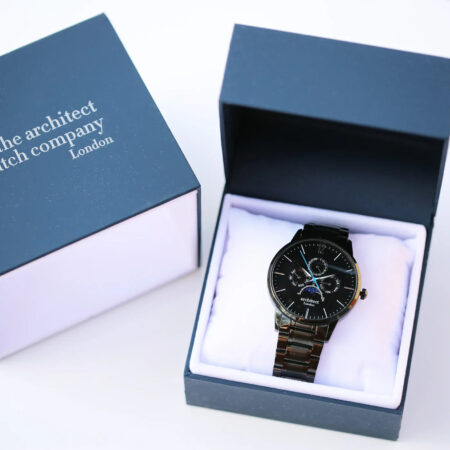 Personalised mens architect apollo watch black