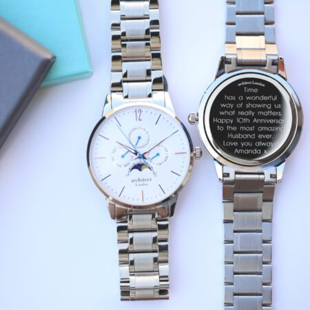 Personalised mens architect apollo watch white