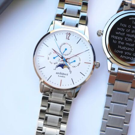 Personalised mens architect apollo watch white