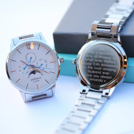 Personalised mens architect apollo watch white
