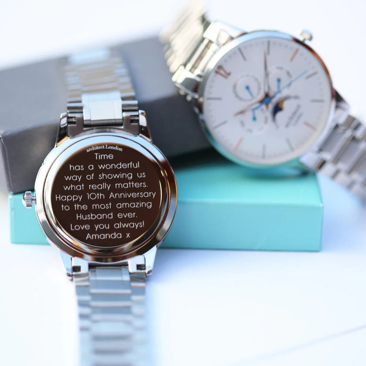 Personalised mens architect apollo watch white