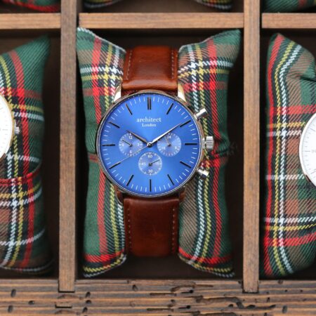 Personalised Men’s Architect Blue Motivator Walnut Contactless Payment Watch: 10 - Watches By Architect Watches