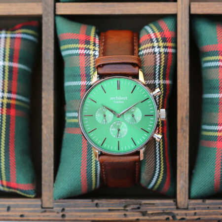 Personalised mens architect motivator envy green walnut