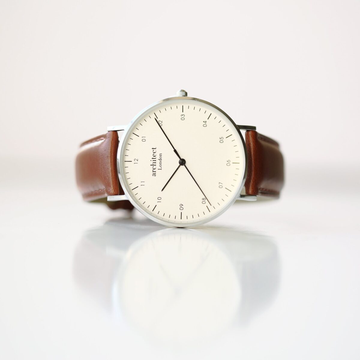 Personalised mens architect zephyr walnut contactless payment watch