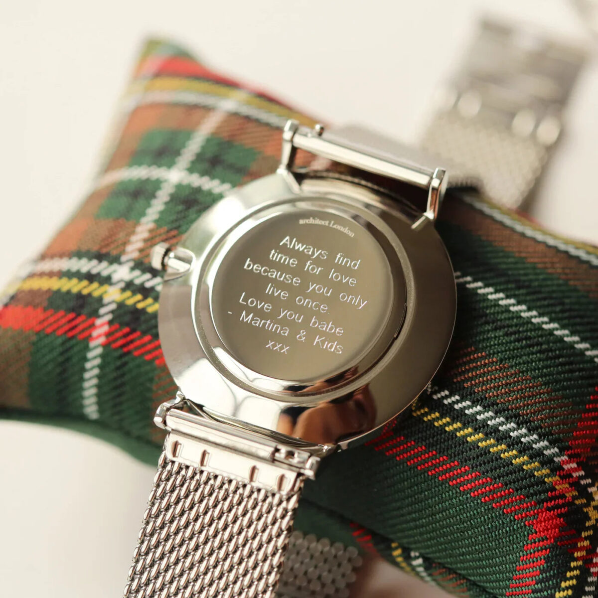 Personalised Men’s Architect Zephyr Watch Silver Mesh: 4 - Watches By Architect Watches