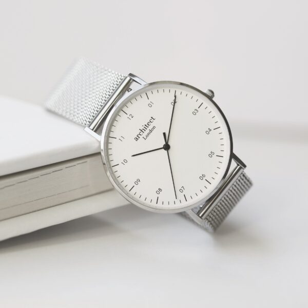Personalised Men’s Architect Zephyr Watch Silver Mesh: 1 - Watches By Architect Watches