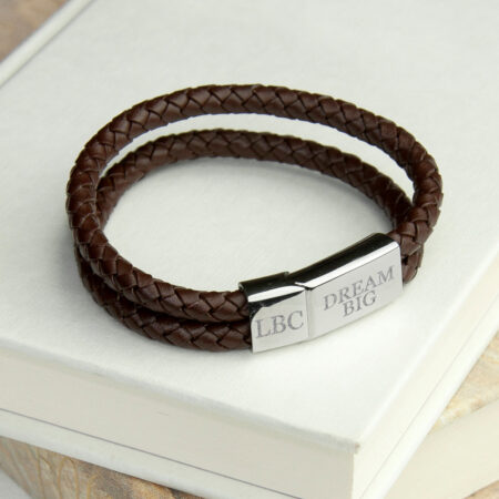 Personalised Men’s Dual Leather Woven Bracelets: 9 - Bracelets By Gift Moments