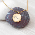 Personalised Men’s Gold Infinity Octagon Pendant Necklace: 1 - Necklaces By Gift Moments