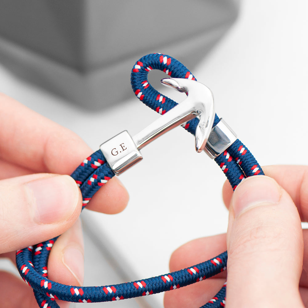 Personalised Men’s Nautical Anchor Rope Bracelets: 5 - Bracelets By Gift Moments