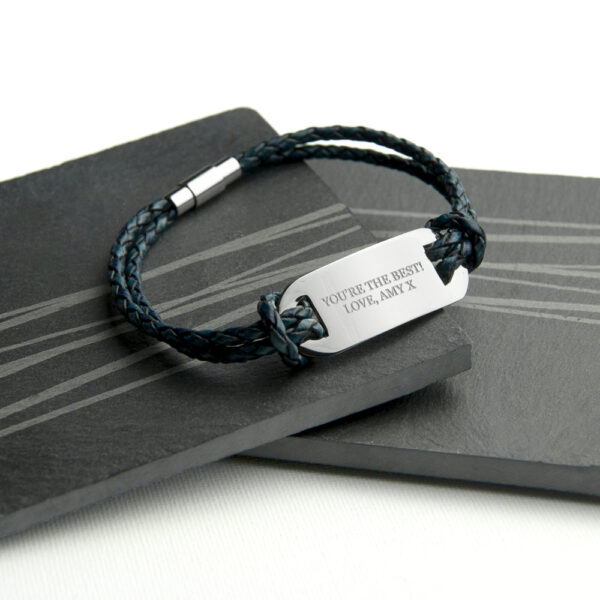 Personalised Men’s Statement Leather Bracelets: 2 - Bracelets By Gift Moments